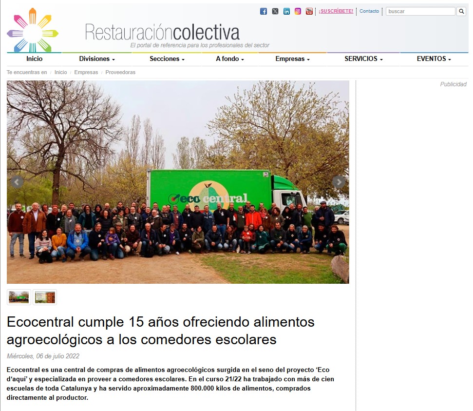 Proveedores de comida ecológica escuelas
