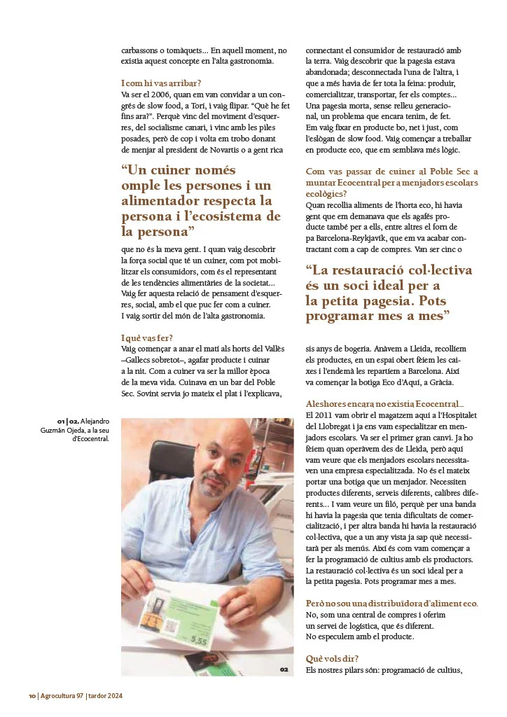 Proveïdors de menjar ecològic escoles