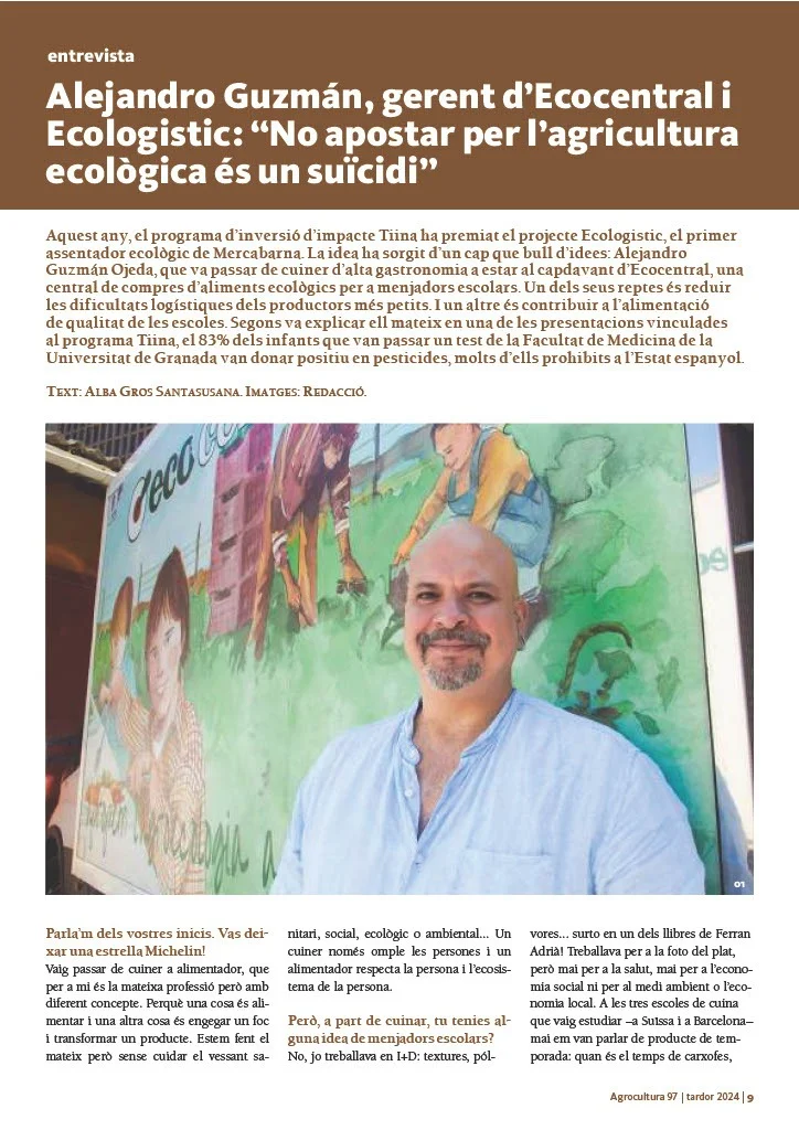 Proveïdors de menjar ecològic escoles